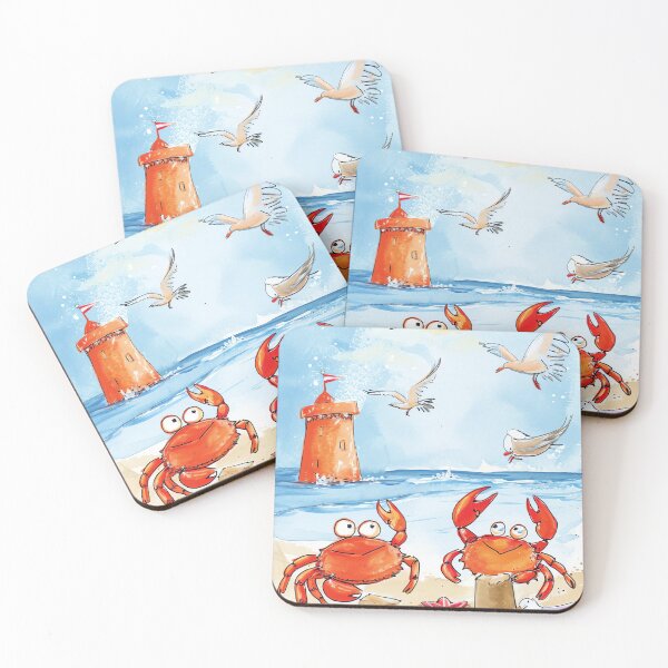 Item preview, Playful Crab Beach Party designed and sold by cute-animals99.