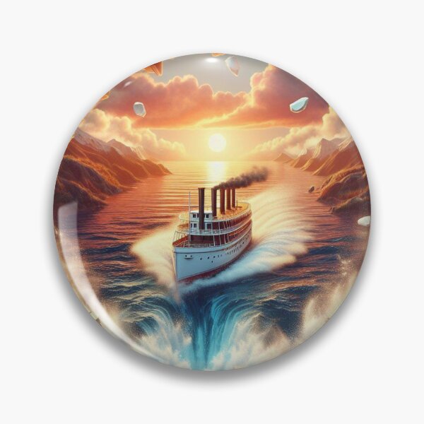 Item preview, 3D Ship going down the waterfall designed and sold by TheOrderedBox.