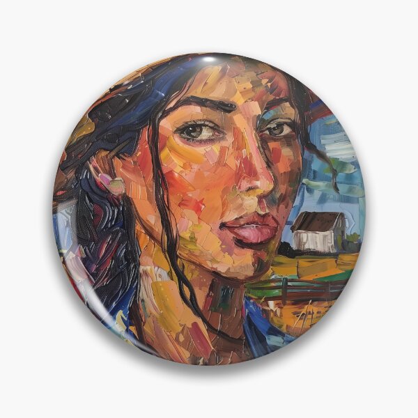 Item preview, American woman  | Painting in the style of Vincent van Gogh designed and sold by ComicsFactory.