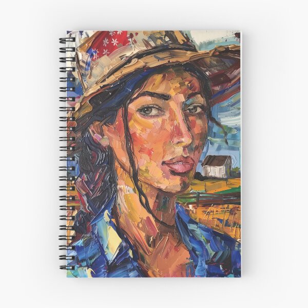 Item preview, American woman  | Painting in the style of Vincent van Gogh designed and sold by ComicsFactory.