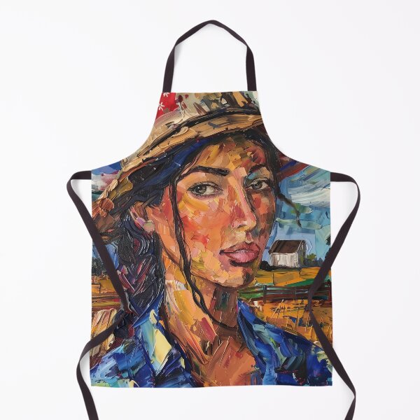 Item preview, American woman | Painting in the style of Vincent van Gogh designed and sold by ComicsFactory.