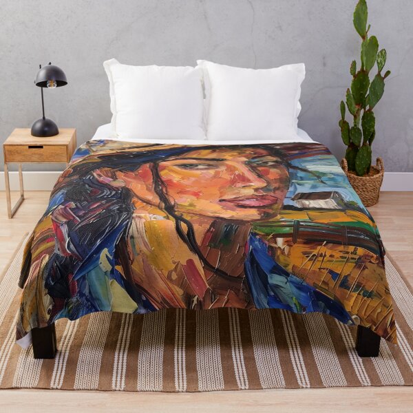 Item preview, American woman | Painting in the style of Vincent van Gogh designed and sold by ComicsFactory.
