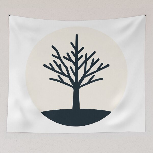 Item preview, minimalist tree without leaves inside a circle designed and sold by Colorful Dreams.