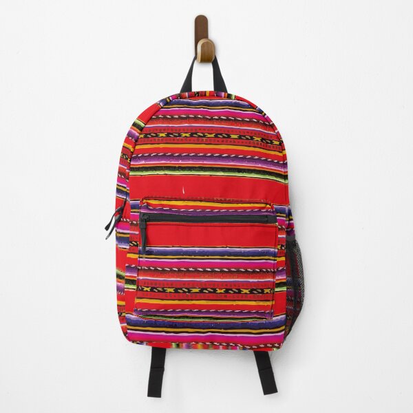 Item preview, Bright red mexican serape vibrant rebozo folk art designed and sold by T-Mex.