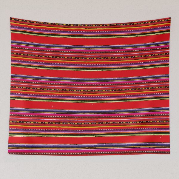 Item preview, Bright red mexican serape vibrant rebozo folk art  designed and sold by T-Mex.