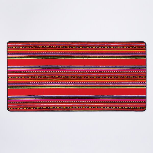 Aperçu de l'œuvre Art populaire rebozo vibrant de serape mexicain rouge vif créée et vendue par T-Mex.