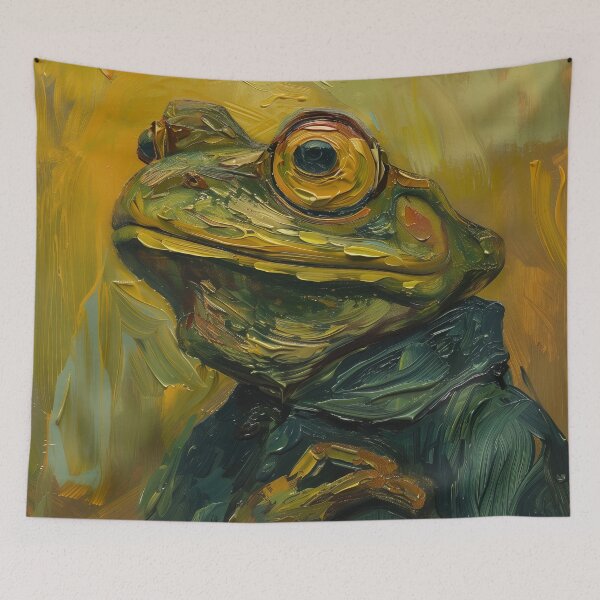 Item preview, Amphibian humanoid | Painting in the style of Vincent van Gogh designed and sold by ComicsFactory.