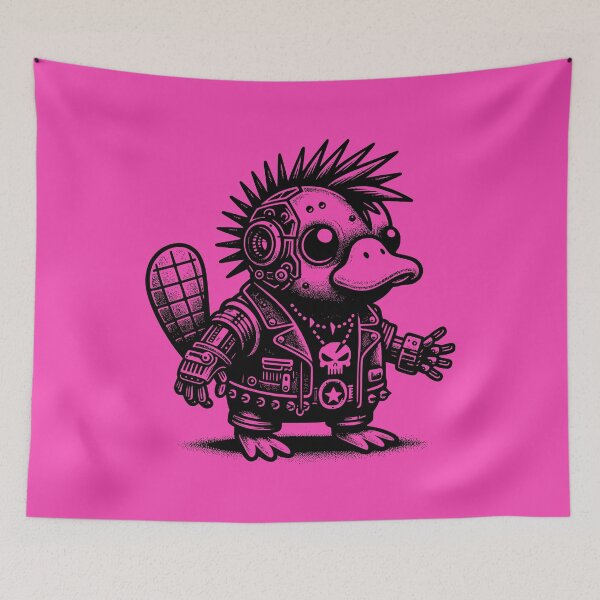 Item preview, Whimsigoth Cyberpunk Cyborg Platypus Vintage Inspired Art Design designed and sold by dreamsagellc.