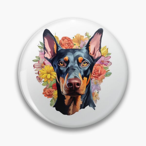 Item preview, Cute Flower Dobermann Mom Dad Guardian Angel Best Friend Doggie Paw designed and sold by SMARTKIT  DESIGNAGENCY.