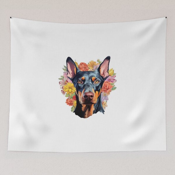 Item preview, Cute Flower Dobermann Mom Dad Guardian Angel Best Friend Doggie Paw designed and sold by SMARTKIT  DESIGNAGENCY.