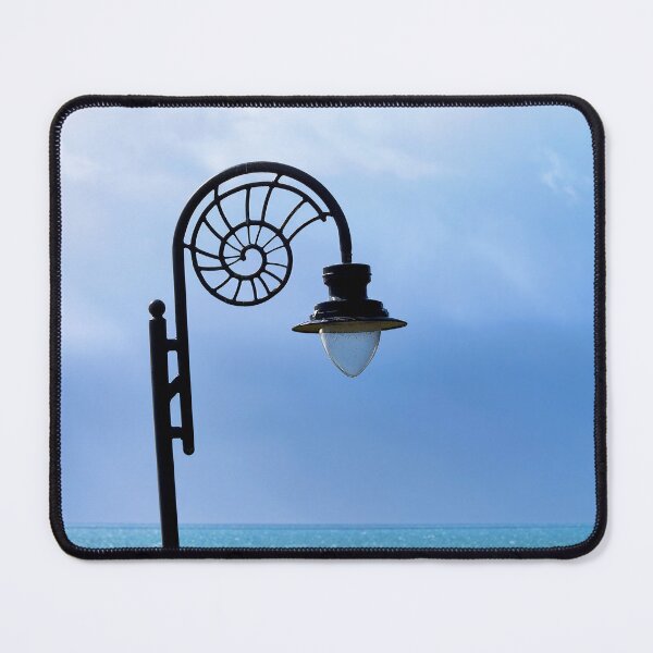 Item preview, Nautilus-design Lamp against Stormy Ocean Blues designed and sold by Dorset Girl.