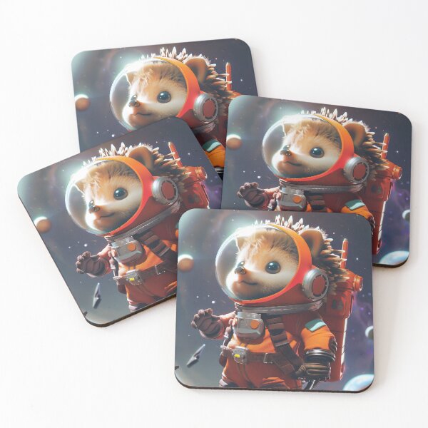 Item preview, Cute Curious Hedgehog Space Adventurer Exploring Unknown Planet designed and sold by Mullet Monkey.
