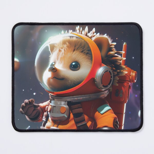 Item preview, Cute Curious Hedgehog Space Adventurer Exploring Unknown Planet designed and sold by Mullet Monkey.