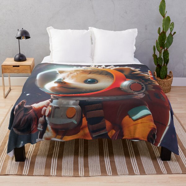 Item preview, Cute Curious Hedgehog Space Adventurer Exploring Unknown Planet designed and sold by Mullet Monkey.