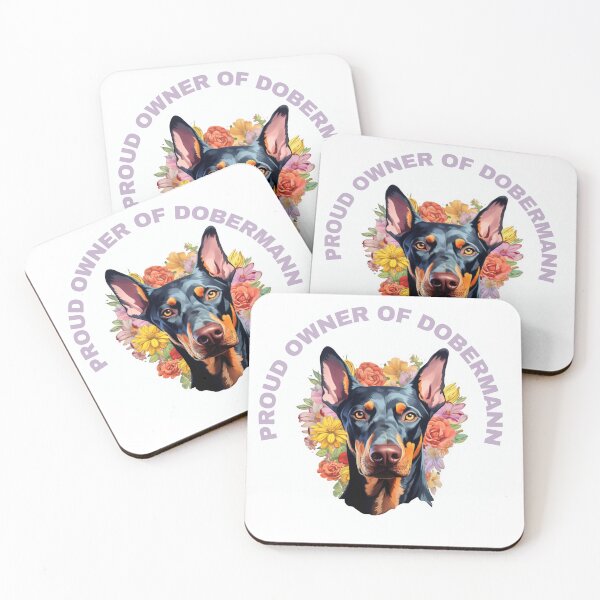 Item preview, Cute Flower Dobermann Mom Dad Guardian Angel Best Friend Doggie Paw designed and sold by SMARTKIT  DESIGNAGENCY.