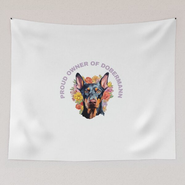 Item preview, Cute Flower Dobermann Mom Dad Guardian Angel Best Friend Doggie Paw designed and sold by SMARTKIT  DESIGNAGENCY.