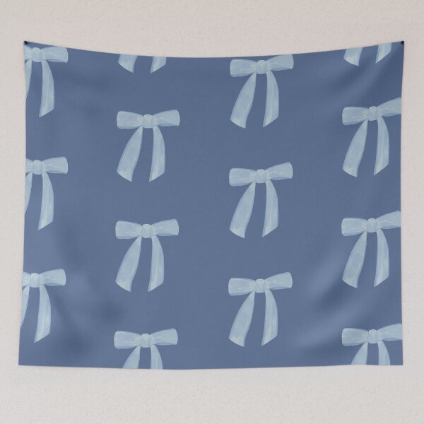 Item preview, Blue velvet watercolour bow designed and sold by Courtney Nicholls.