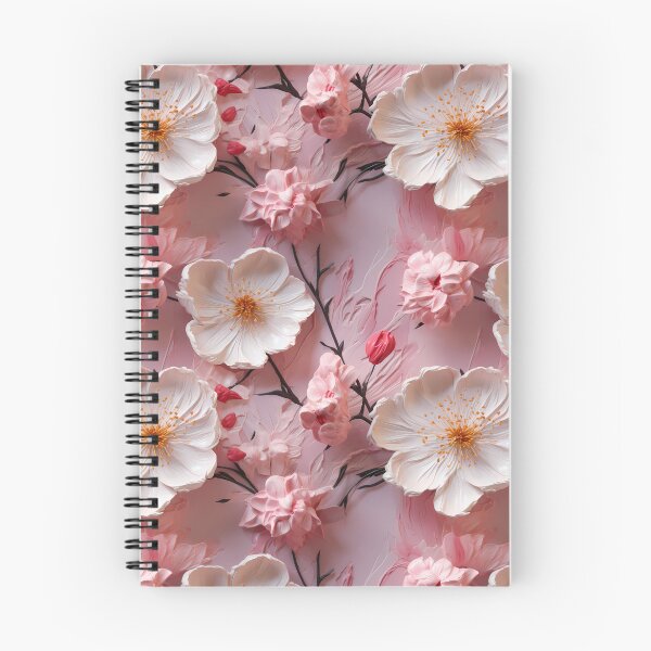 Item preview, 3 D Floral Pattern in Pastel Pink and White designed and sold by MargaretFasDes.