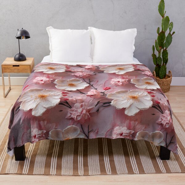 Artikelvorschau, 3D-Blumenmuster in Pastellrosa und Weiß entworfen und verkauft von MargaretFasDes.