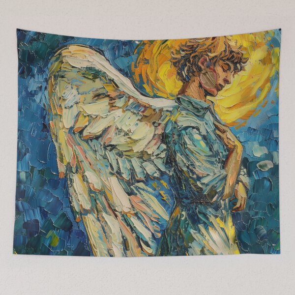 Item preview, An Archangel  | Painting in the style of Vincent van Gogh designed and sold by ComicsFactory.