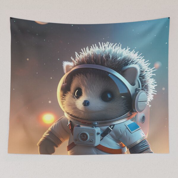 Item preview, Cute Curious Hedgehog Astronaut Exploring Foreign Planet designed and sold by Mullet Monkey.