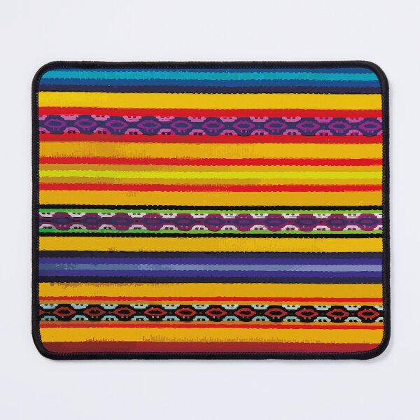 Item preview, Yellow maximalist decor mexican rebozo fabric vibrant folk art designed and sold by T-Mex.