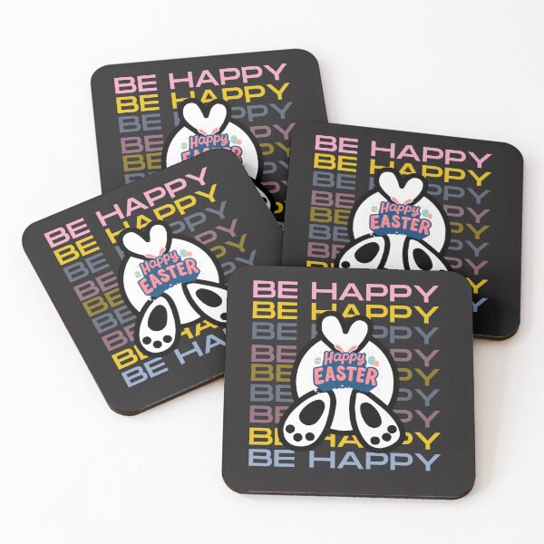 Item preview, Be Happy Colorful Retro Happy Easter Cartoon Bunny Design designed and sold by Raise2Shine.