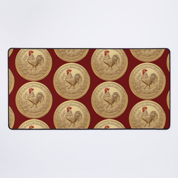 Item preview, Red Crested Rooster Fantasy Coin designed and sold by Ciervo Primavera.