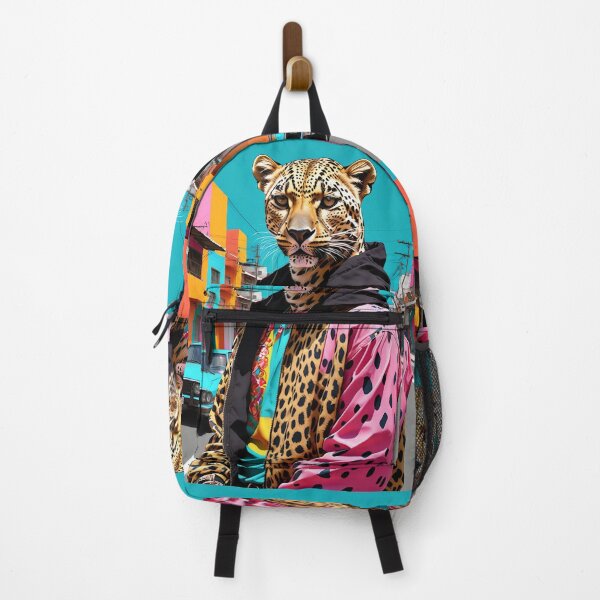 Item preview, Vibrant Leopard Fusion: Unleashing Pop Art in a Lively Mexican City designed and sold by JackrabbitPub.