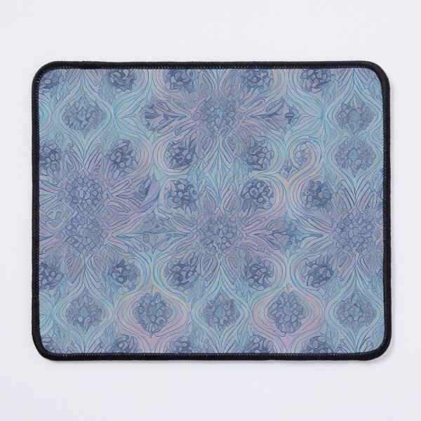 Item preview, Retro floral splendor abstract design on a turquoise background with purple accents designed and sold by Frostquest.