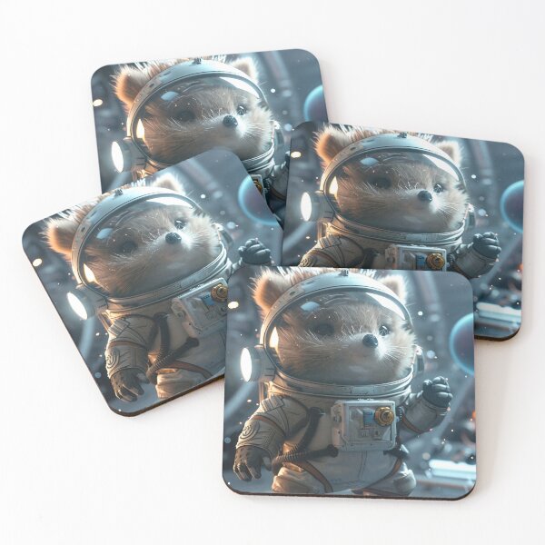 Item preview, Brave Hedgehog Astronaut Exploring Sci-Fi Space Station designed and sold by Mullet Monkey.