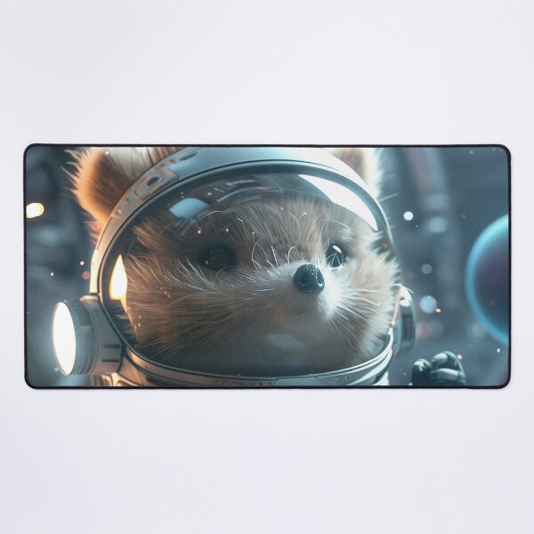 Item preview, Brave Hedgehog Astronaut Exploring Sci-Fi Space Station designed and sold by Mullet Monkey.