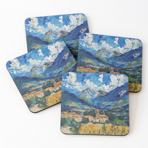 Item preview, Andorran landscape | Painting in the style of Vincent van Gogh designed and sold by ComicsFactory.