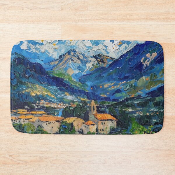 Item preview, Andorran landscape | Painting in the style of Vincent van Gogh designed and sold by ComicsFactory.