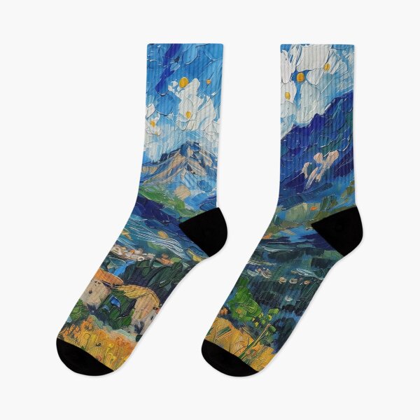 Item preview, Andorran landscape | Painting in the style of Vincent van Gogh designed and sold by ComicsFactory.