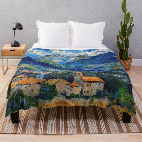 Item preview, Andorran landscape | Painting in the style of Vincent van Gogh designed and sold by ComicsFactory.