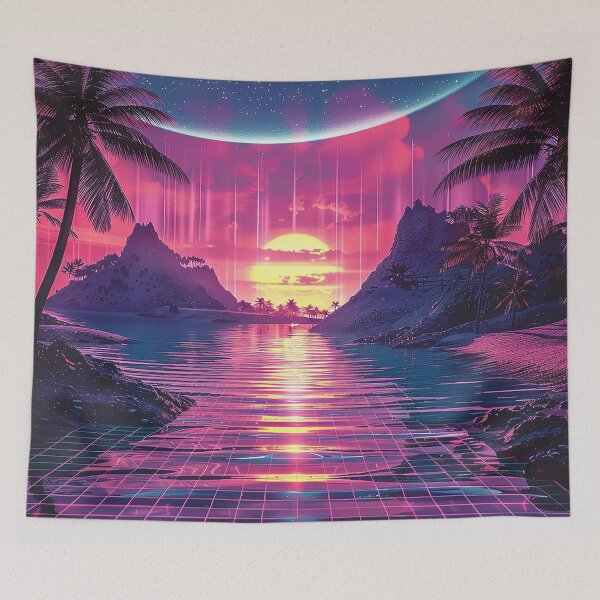 Item preview, Synthwave Aesthetic Illustration designed and sold by nomiraclehere.