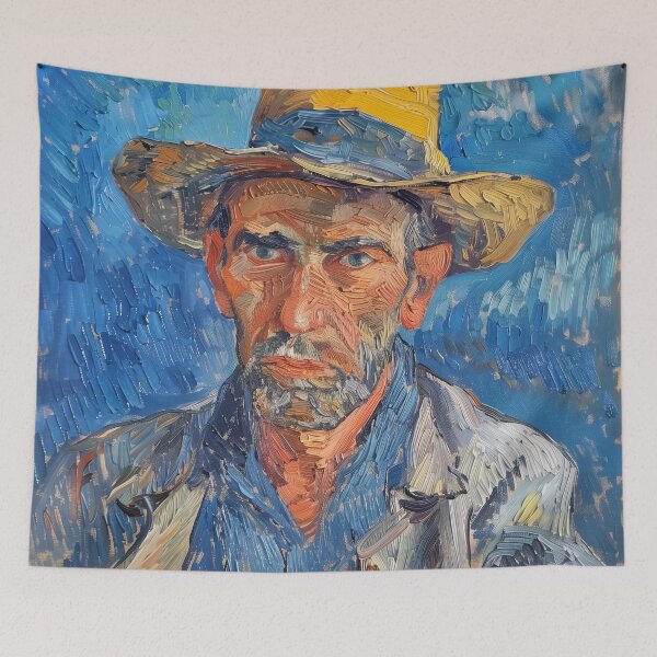 Item preview, Andorran man | Painting in the style of Vincent van Gogh designed and sold by ComicsFactory.
