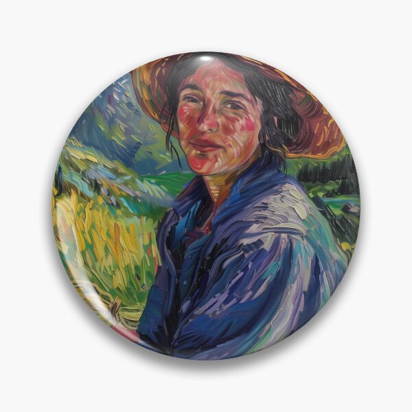 Item preview, Andorran woman | Painting in the style of Vincent van Gogh designed and sold by ComicsFactory.
