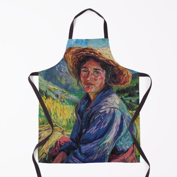 Item preview, Andorran woman | Painting in the style of Vincent van Gogh designed and sold by ComicsFactory.