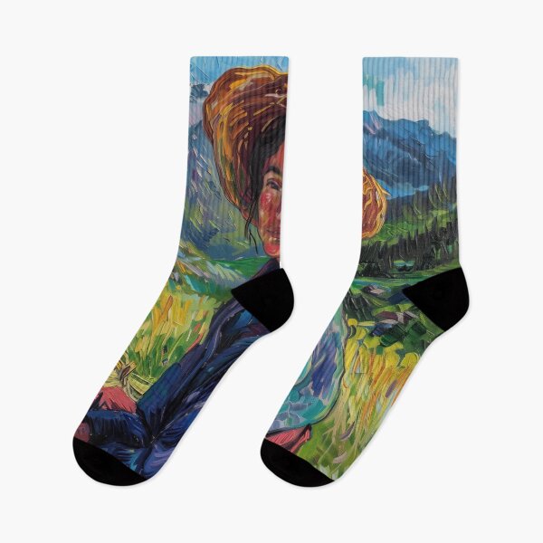 Item preview, Andorran woman | Painting in the style of Vincent van Gogh designed and sold by ComicsFactory.