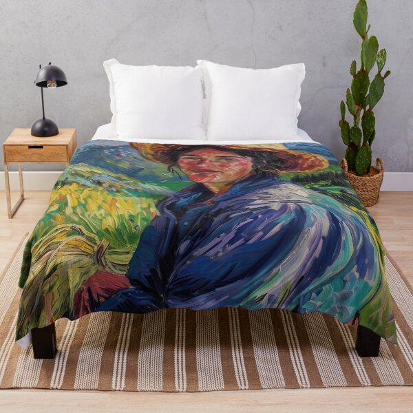 Item preview, Andorran woman | Painting in the style of Vincent van Gogh designed and sold by ComicsFactory.