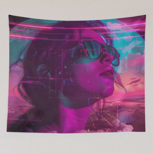 Item preview, Synthwave Aesthetic Illustration designed and sold by nomiraclehere.