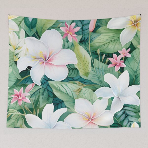Item preview, Plumerias and Tropical Greenery designed and sold by Pixel-Lair.