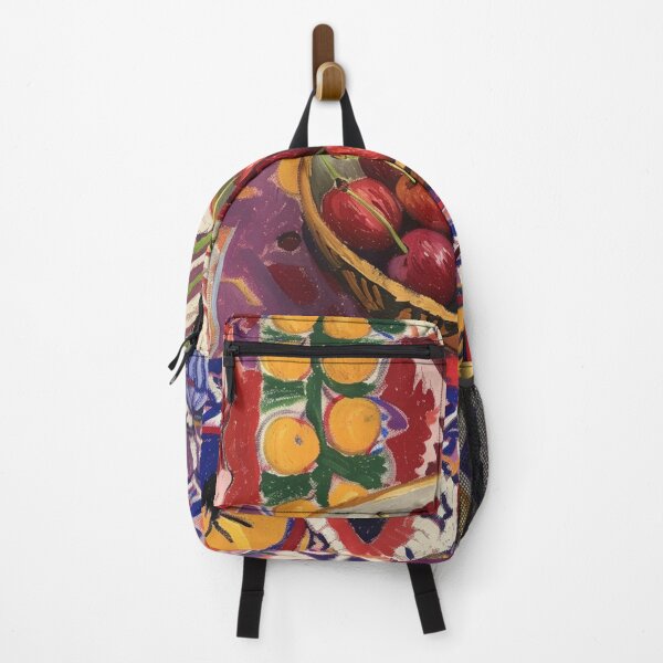 Item preview, Henri Matisse inspiration, bowl of cherries, colorful patterned rug designed and sold by NathalieTecher.
