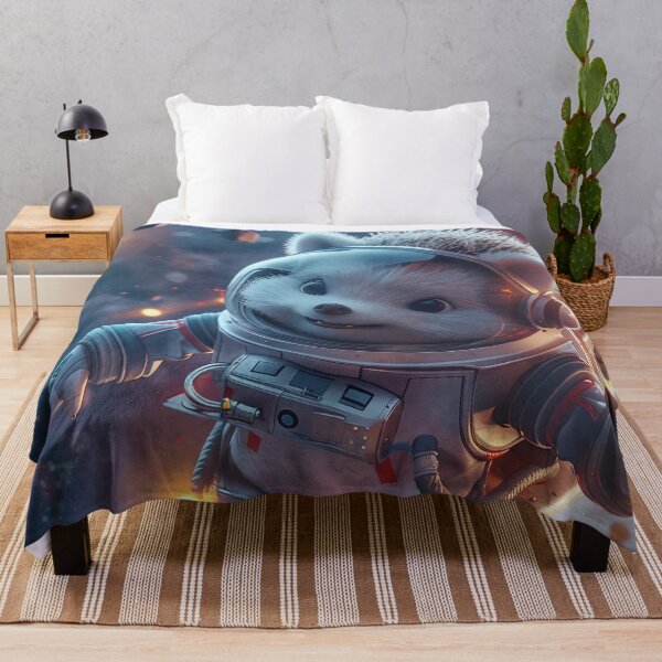 Item preview, Brave Hedgehog Astronaut Running Through Outer Space Galaxy designed and sold by Mullet Monkey.