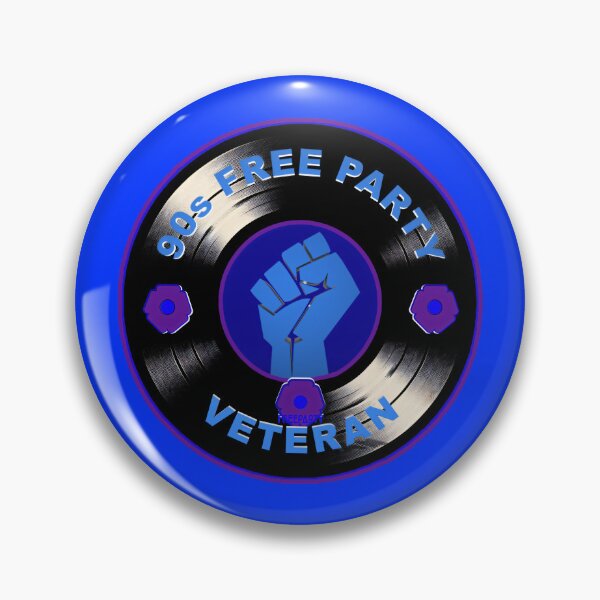 Item preview, 90s Free Party Rave Veteran Vinyl Design designed and sold by leyfinder.