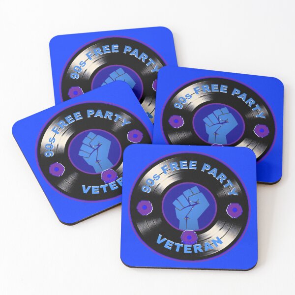 Item preview, 90s Free Party Rave Veteran Vinyl Design designed and sold by leyfinder.