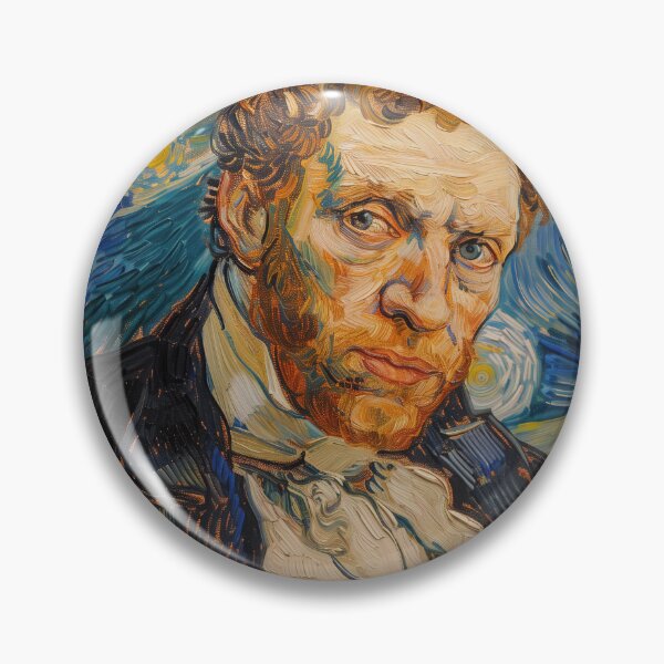Item preview, Andre-Marie Ampere scientist | Painting in the style of Vincent van Gogh designed and sold by ComicsFactory.