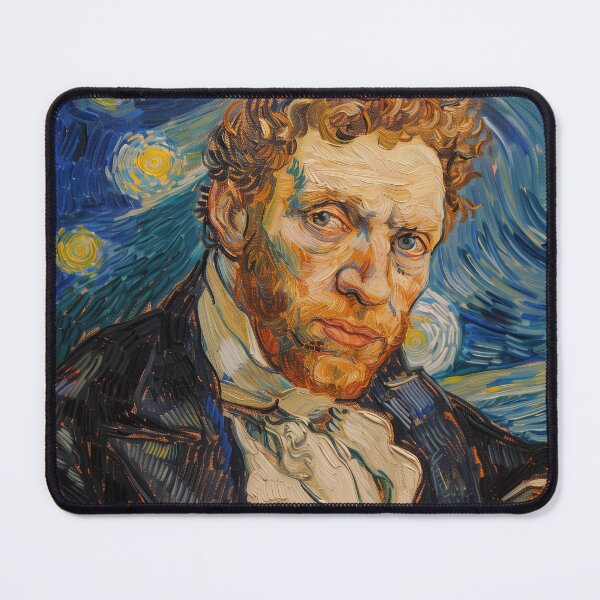 Item preview, Andre-Marie Ampere scientist | Painting in the style of Vincent van Gogh designed and sold by ComicsFactory.